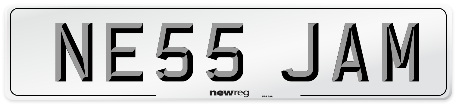 NE55 JAM Number Plate from New Reg